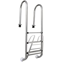 vidaXL Escalera Piscinas 3 Peldaños Acero 120 cm Escalinata Escala Spa Jacuzzi